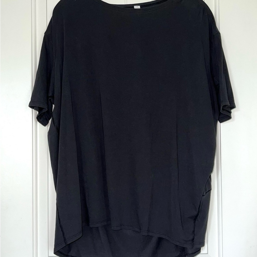 Lululemon Solid Cotton Blend Women's Activewear Top